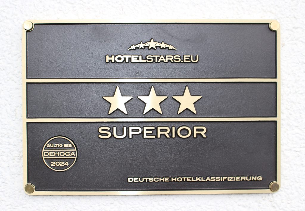 HOTEL RECEIVES “3 STARS SUPERIOR” FROM DEHOGA