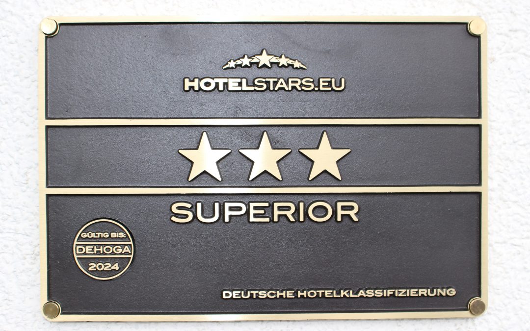 HOTEL ERHÄLT “3 STERNE SUPERIOR” VON DER DEHOGA