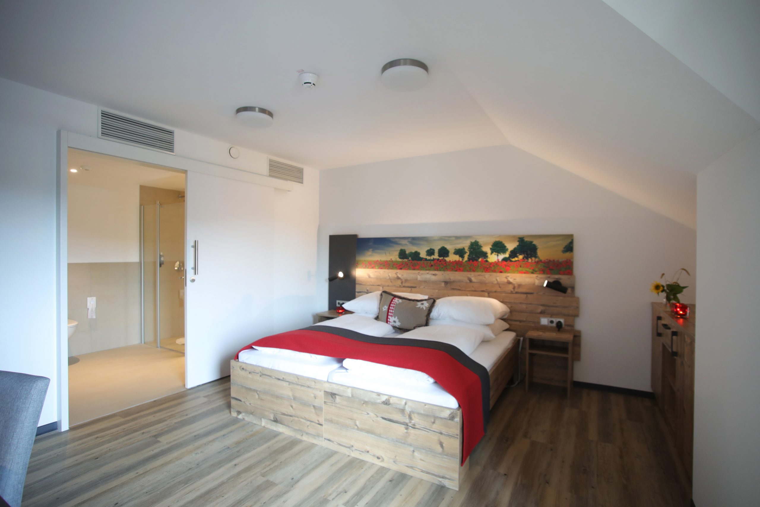 Appartement-Schlafzimmer-Bad