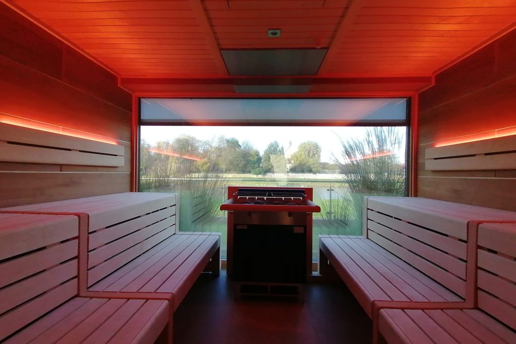 Sauna mit Panoramablick auf die Weser-Grohnde-Hameln-Weserbergland